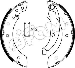Cifam 153-350 - Drum Brake Shoe Set car-mod.net