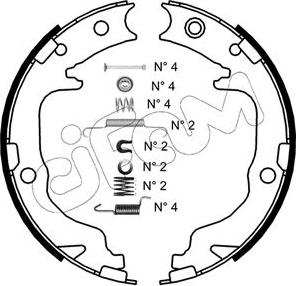 Cifam 153-362K - Brake Shoe Set, parking brake car-mod.net