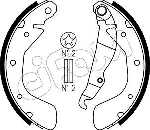 Cifam 153-309 - Drum Brake Shoe Set car-mod.net