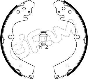 Cifam 153-384 - Drum Brake Shoe Set car-mod.net