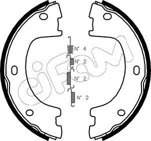 Cifam 153-249K - Brake Shoe Set, parking brake car-mod.net