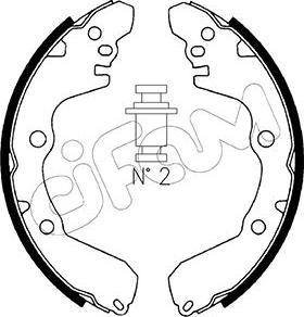 Cifam 153-256 - Drum Brake Shoe Set car-mod.net
