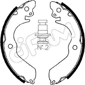 Cifam 153-258 - Drum Brake Shoe Set car-mod.net