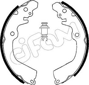 Cifam 153-257 - Drum Brake Shoe Set car-mod.net