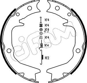 Cifam 153-265K - Brake Shoe Set, parking brake car-mod.net