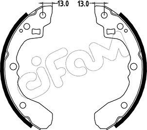 Cifam 153-213 - Drum Brake Shoe Set car-mod.net