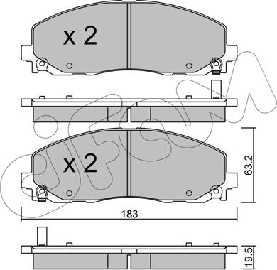 Cifam 822-946-0 - Brake Pad Set, disc brake car-mod.net