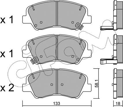 Cifam 822-943-0 - Brake Pad Set, disc brake car-mod.net