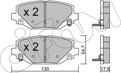 Cifam 822-947-0 - Brake Pad Set, disc brake car-mod.net