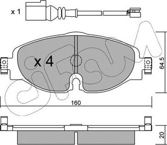 Cifam 822-950-0K - Brake Pad Set, disc brake car-mod.net