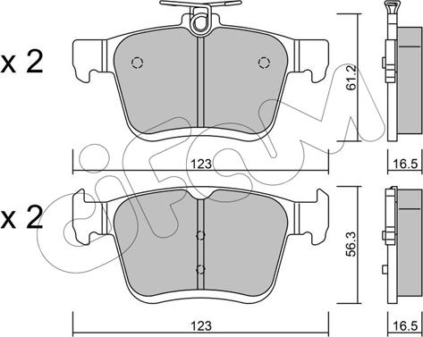 Cifam 822-951-0 - Brake Pad Set, disc brake car-mod.net