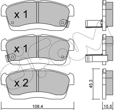 Cifam 822-914-0 - Brake Pad Set, disc brake car-mod.net