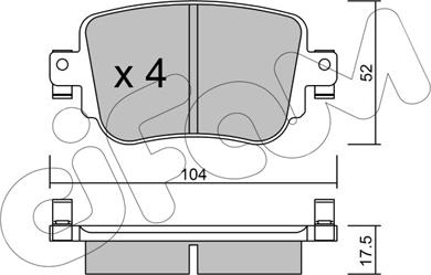 Cifam 822-980-0 - Brake Pad Set, disc brake car-mod.net
