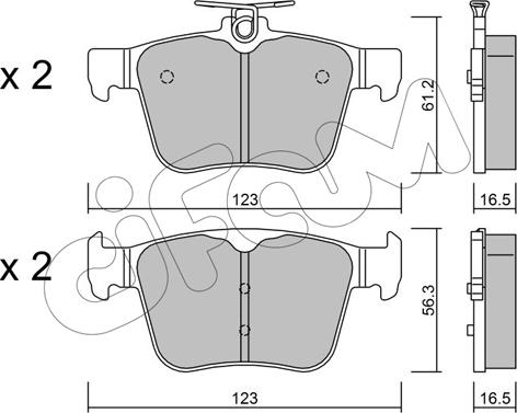 Cifam 822-981-0 - Brake Pad Set, disc brake car-mod.net