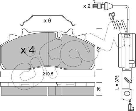 Cifam 822-932-0K - Brake Pad Set, disc brake car-mod.net