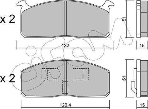 Cifam 822-457-0 - Brake Pad Set, disc brake car-mod.net