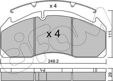 Cifam 822-593-0 - Brake Pad Set, disc brake car-mod.net
