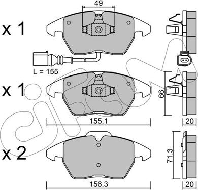 Cifam 822-548-0 - Brake Pad Set, disc brake car-mod.net