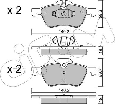 Cifam 822-555-0 - Brake Pad Set, disc brake car-mod.net