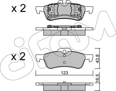 Cifam 822-556-0 - Brake Pad Set, disc brake car-mod.net