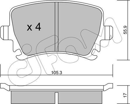 Cifam 822-553-0 - Brake Pad Set, disc brake car-mod.net