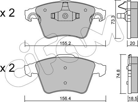 Cifam 822-552-3 - Brake Pad Set, disc brake car-mod.net