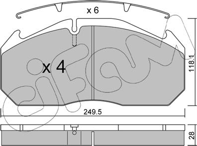 Cifam 822-586-0 - Brake Pad Set, disc brake car-mod.net