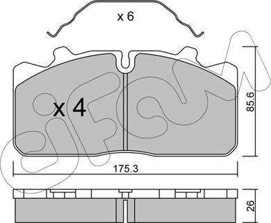 Cifam 822-582-0 - Brake Pad Set, disc brake car-mod.net