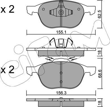 Cifam 822-534-1 - Brake Pad Set, disc brake car-mod.net