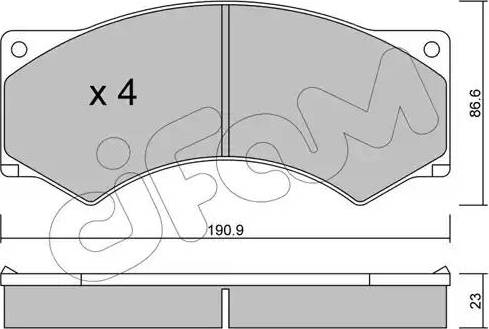 Cifam 822-579-0 - Brake Pad Set, disc brake car-mod.net