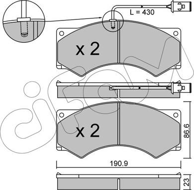Cifam 822-579-2 - Brake Pad Set, disc brake car-mod.net