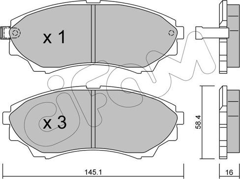 Cifam 822-610-0 - Brake Pad Set, disc brake car-mod.net