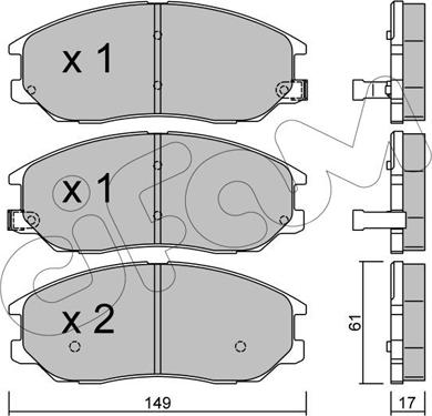 Cifam 822-633-0 - Brake Pad Set, disc brake car-mod.net