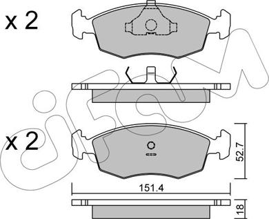 Cifam 822-094-2 - Brake Pad Set, disc brake car-mod.net