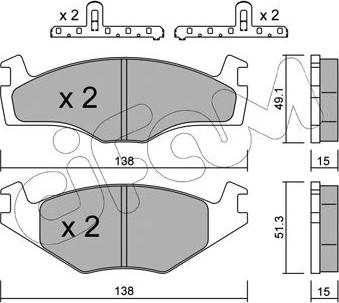 Cifam 822-045-0K - Brake Pad Set, disc brake car-mod.net