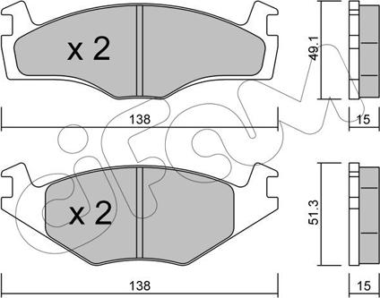 Cifam 822-045-0 - Brake Pad Set, disc brake car-mod.net