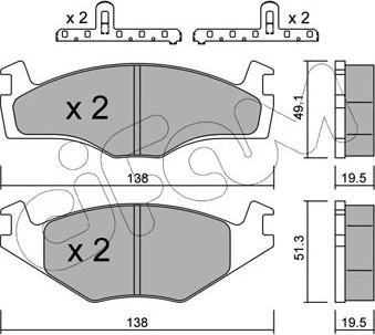 Cifam 822-045-1K - Brake Pad Set, disc brake car-mod.net