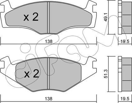 Cifam 822-045-1 - Brake Pad Set, disc brake car-mod.net