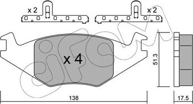 Cifam 822-047-0K - Brake Pad Set, disc brake car-mod.net