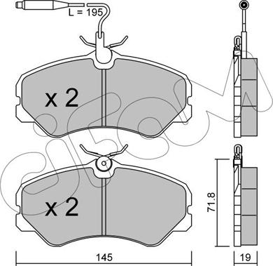 Cifam 822-058-1 - Brake Pad Set, disc brake car-mod.net