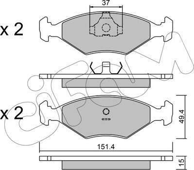 Cifam 822-057-5 - Brake Pad Set, disc brake car-mod.net