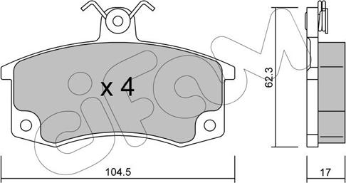 Cifam 822-062-0 - Brake Pad Set, disc brake car-mod.net