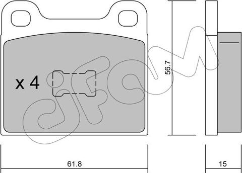 Cifam 822-010-0 - Brake Pad Set, disc brake car-mod.net