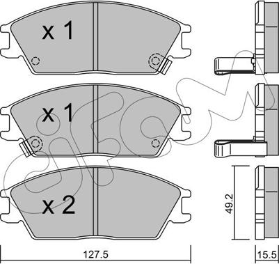 Cifam 822-081-1 - Brake Pad Set, disc brake car-mod.net