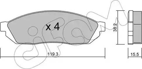 Cifam 822-087-0 - Brake Pad Set, disc brake car-mod.net
