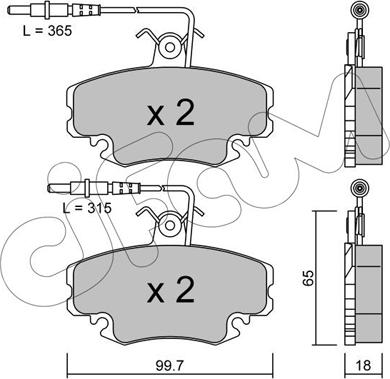 Cifam 822-032-1 - Brake Pad Set, disc brake car-mod.net