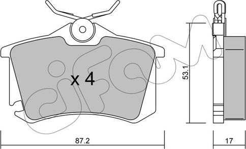 Cifam 822-100-5 - Brake Pad Set, disc brake car-mod.net