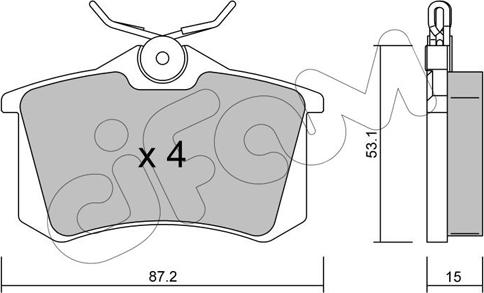 Cifam 822-100-0 - Brake Pad Set, disc brake car-mod.net
