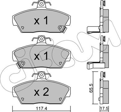 Cifam 822-119-0 - Brake Pad Set, disc brake car-mod.net