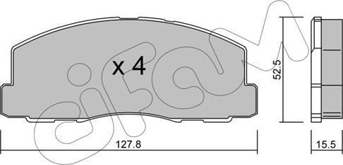 Cifam 822-114-0 - Brake Pad Set, disc brake car-mod.net